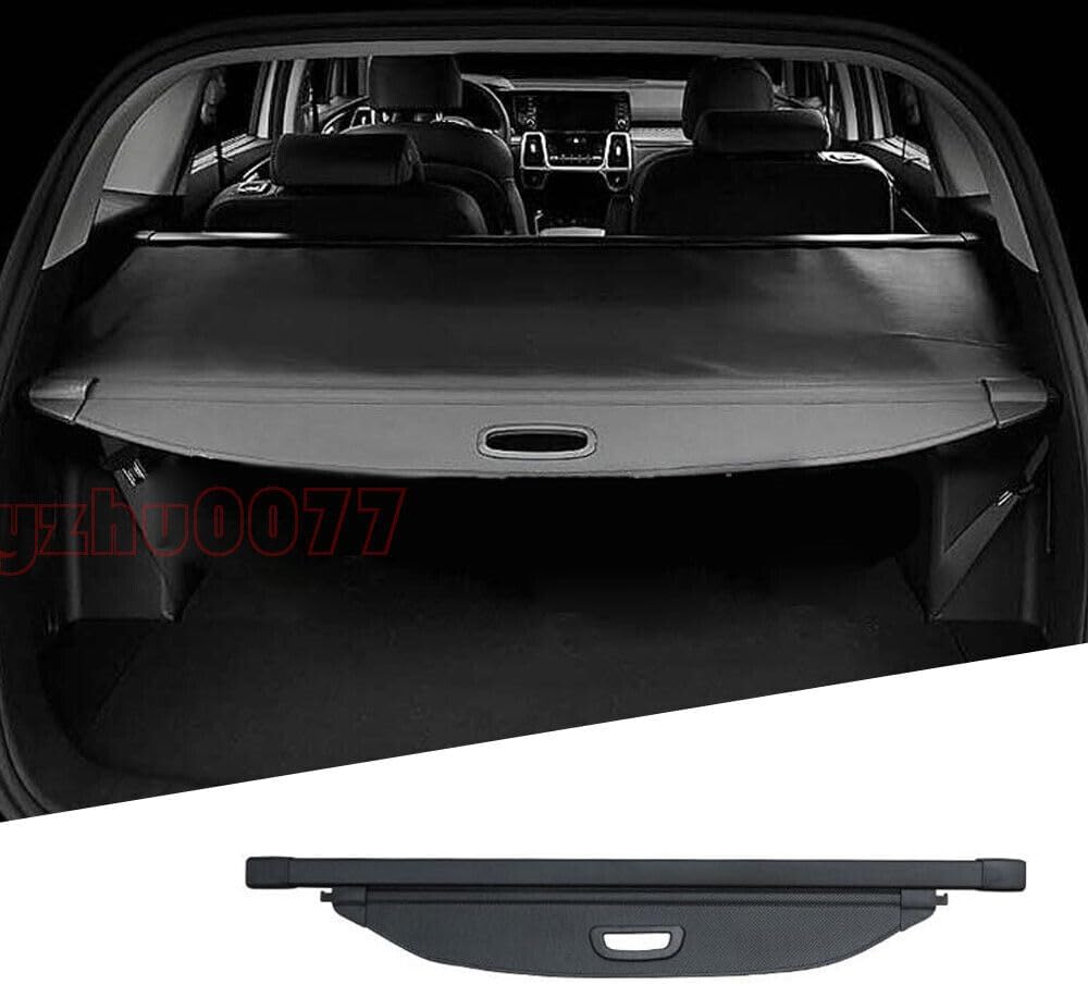 ya 2 8.15 for Kia for Sorento 2021-2022 Black Car Rear Trunk Canvas Cargo Luggage Shade Cover
