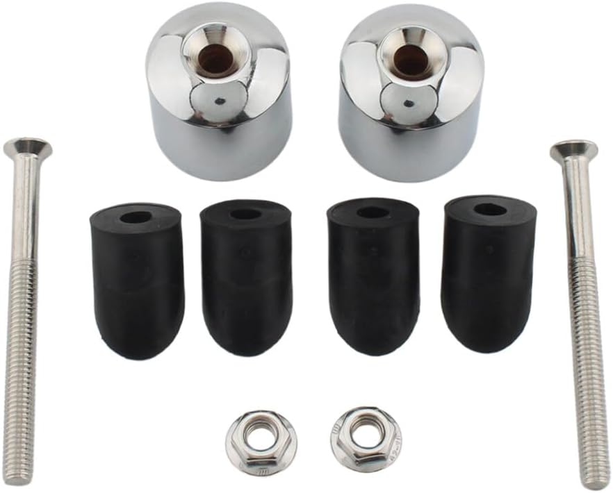 ya 11 9.14 baidiBar Ends Hand Grip Handlebar End Caps Chrome for Yamaha VMAX 400 450 500 750