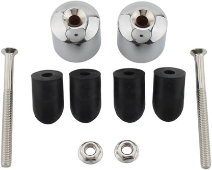 ya 11 9.14 baidiBar Ends Hand Grip Handlebar End Caps Chrome for Yamaha VMAX 400 450 500 750