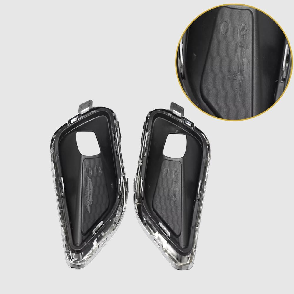ya 4 8.14 Pair Left & Right Front Bumper Fog Lamp Light Cover Bezel for Jeep Cherokee