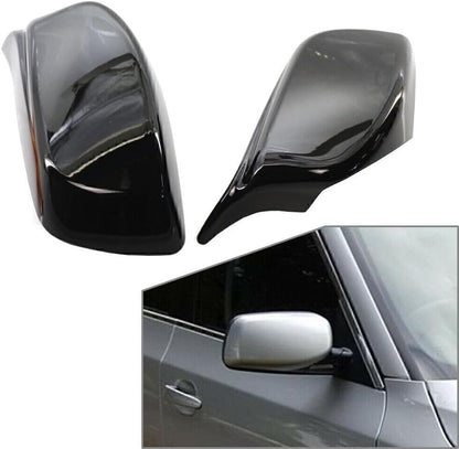 ya 11 9.14 baidifor BMW E60 E61 2004-2007 05 06 Pair Glossy Black Rear View Mirror Cover Shell
