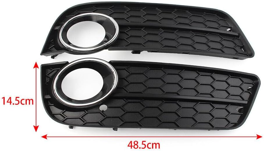 ya 13 9.15 baidi Front bumper fog light grille cover with chrome ring fits for Audi A5 2008-