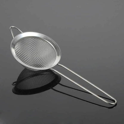 ya 14 9.20 baidi 2 Pcs Handheld Flour Sieve Stainless Steel Powdered Sugar Net Sifting Strainer-1