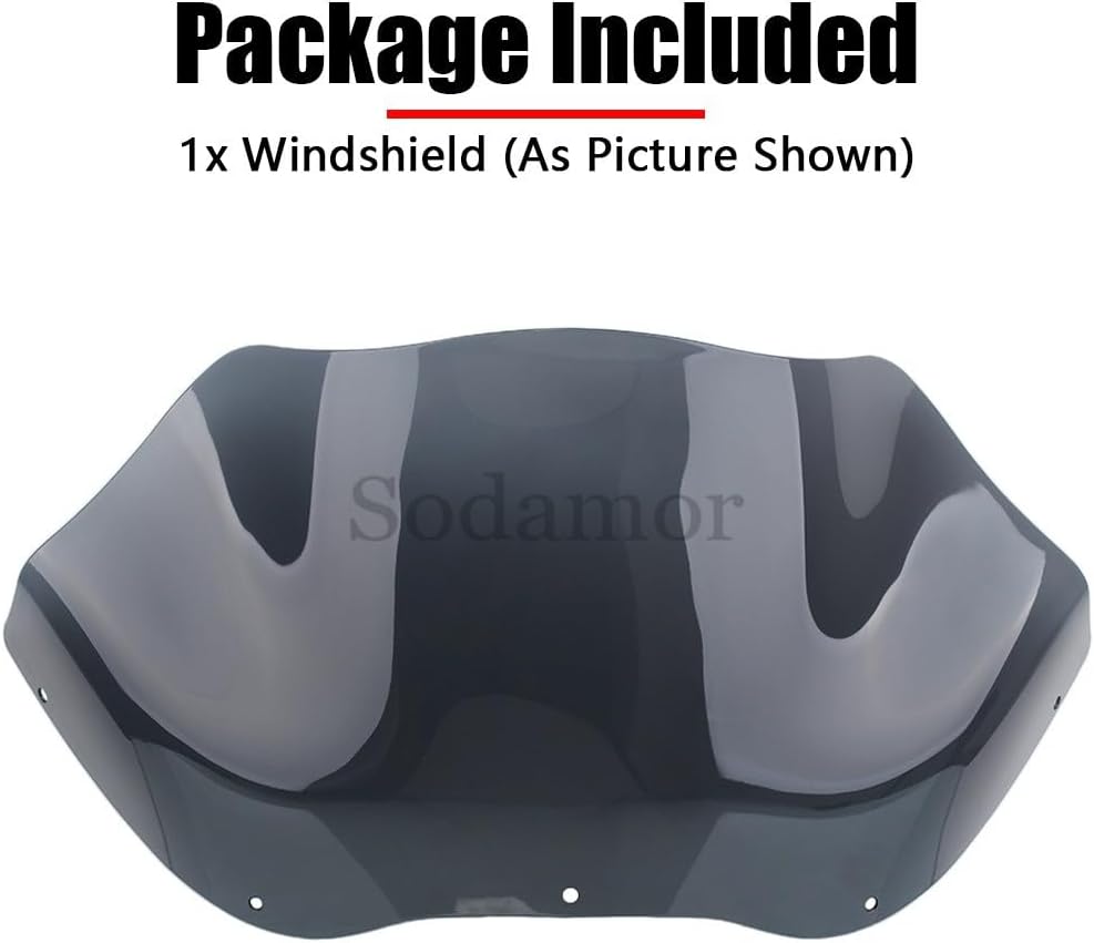 ya 23 10.7 baidi 12.5 Smoke ABS Wave Windshield Windscreen for Harley Road Glide CVO/SE FLTRXSE