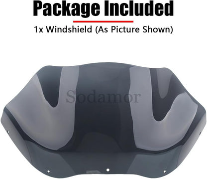 ya 23 10.7 baidi 12.5 Smoke ABS Wave Windshield Windscreen for Harley Road Glide CVO/SE FLTRXSE