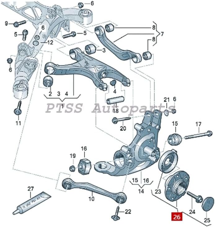 ya 5 8.24 baidi 8K0598611 OE FAG Rear Left Right Wheel Hub Bearing Assembly for Audi A4 A5 A6