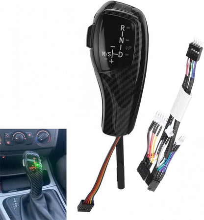 ya 4 8.14 Automatic Gear Shifter LED Shift Knob for BMW E90 E92 E93 F30 Carbon Fiber LHD