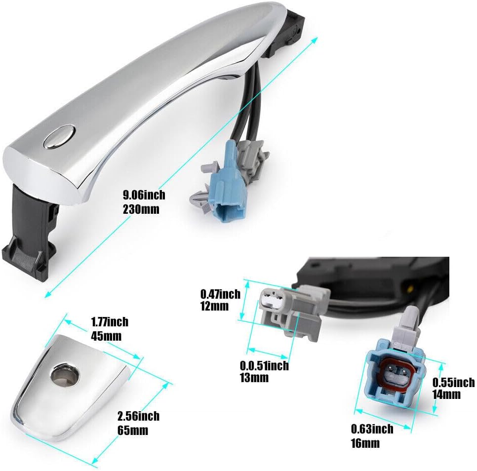 ya 10 9.16 baidi Exterior Door Handle Front Left Driver Side Chrome for 2012-2013 for Infiniti M37