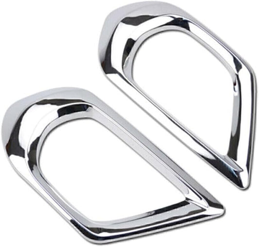 ya 9 10.24 Chrome Front Fog Light Cover Trim Fit for Subaru Forester 2013 2014 2015