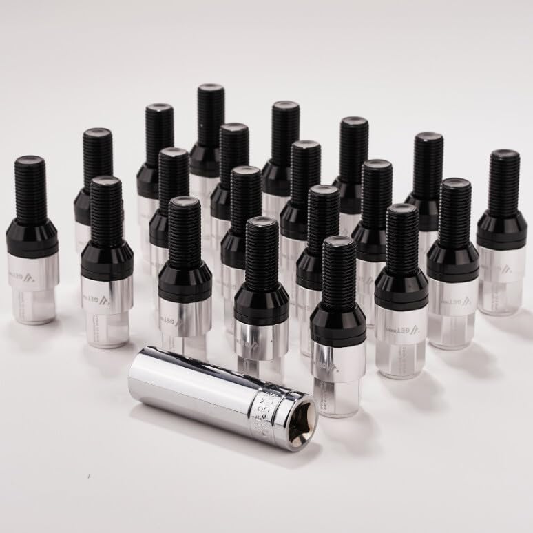 ya 10 9.16 baidi 20x M12x1.25Wheel Lug Bolt 28mm Shank Cone for SEAT Stud for Most Aftermarket Silver