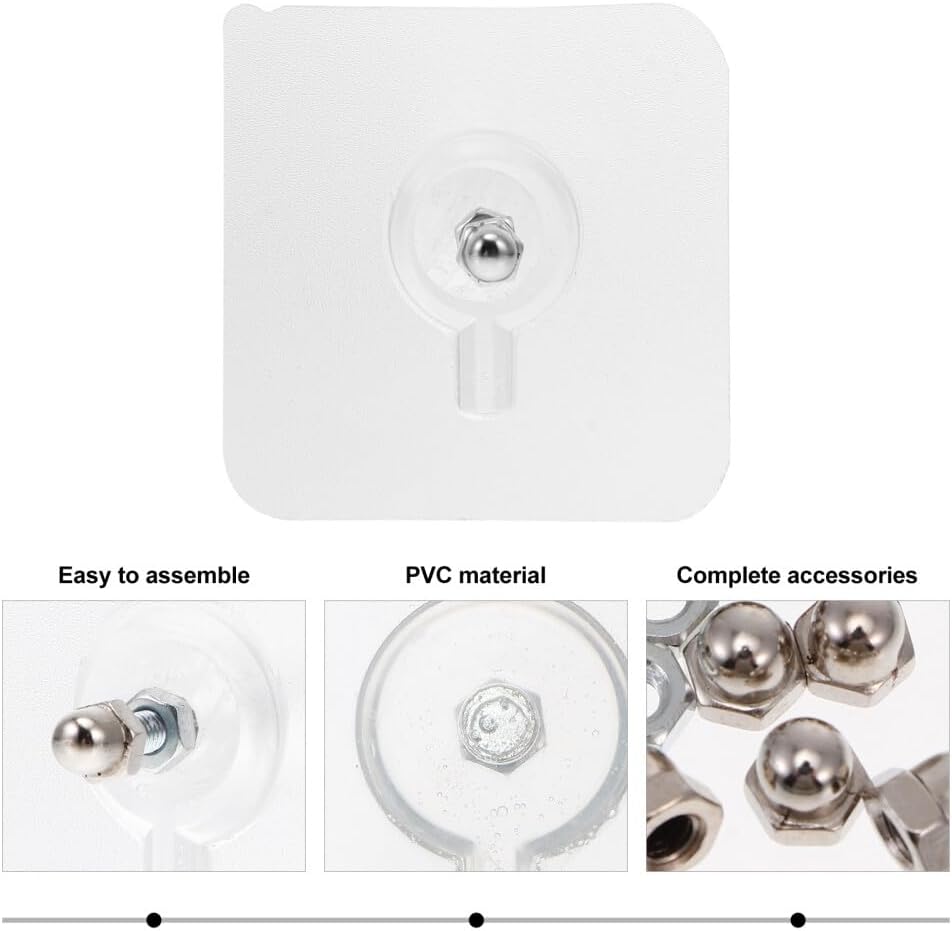 ya 26 10.21 baidi 20Pcs 14mm Sticky Hook for Wall Self- Adhesive Hangers Self Adhesive Wall Hooks