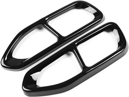 ya 4 8.14 for BMW 7 Series G11 G12 16-18 Black Rear Tail Muffler Exhaust Pipe Output Cover