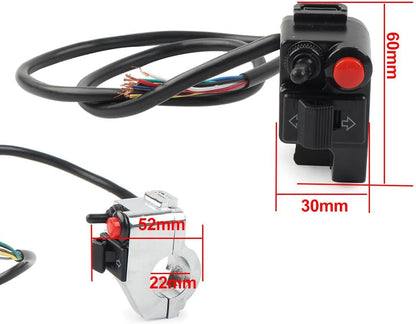 ya 4 8.14 Motorcycle Switch Handlebar Mount Button Horn Turn Signal Fog Light Headlight