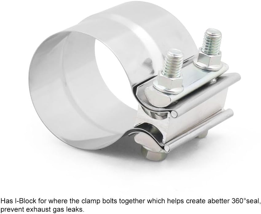 ya 4 8.24 baidi 2x 2.75 Coil Reduced Band Clamp Muffler Sleeve Connectors Stainless Steel