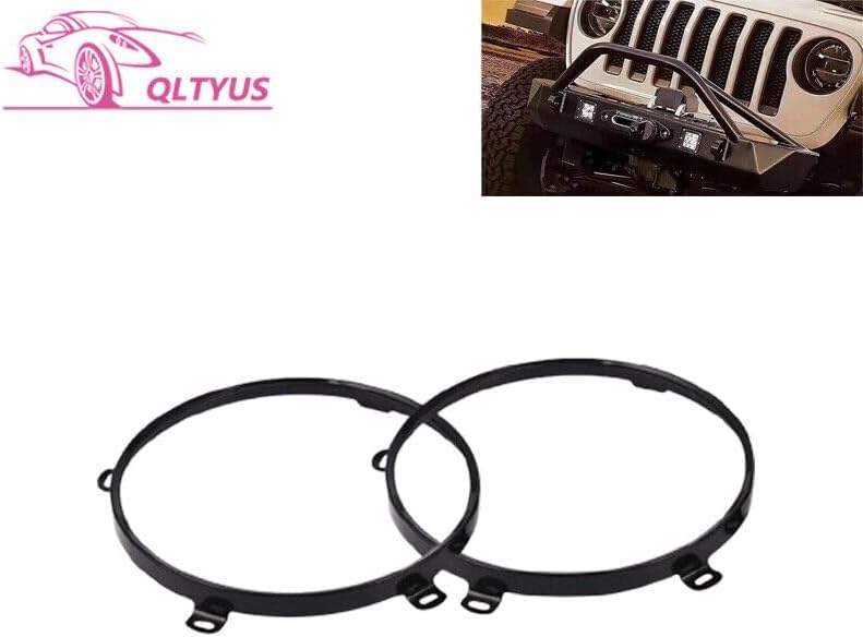 ya 4 8.24 baidi Headlight Mounting Bracket Ring Black Round Suitable for Jeep Wrangler JK JKU 07-17