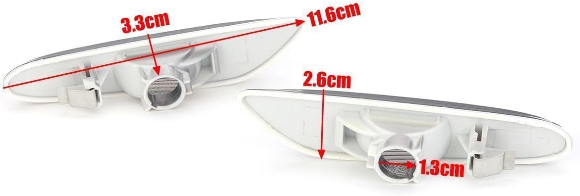 ya 4 8.10 2PCS Side Marker Turn Signal Lights Replacement for BMW E90/E91/E92/E93 2006-11 L60