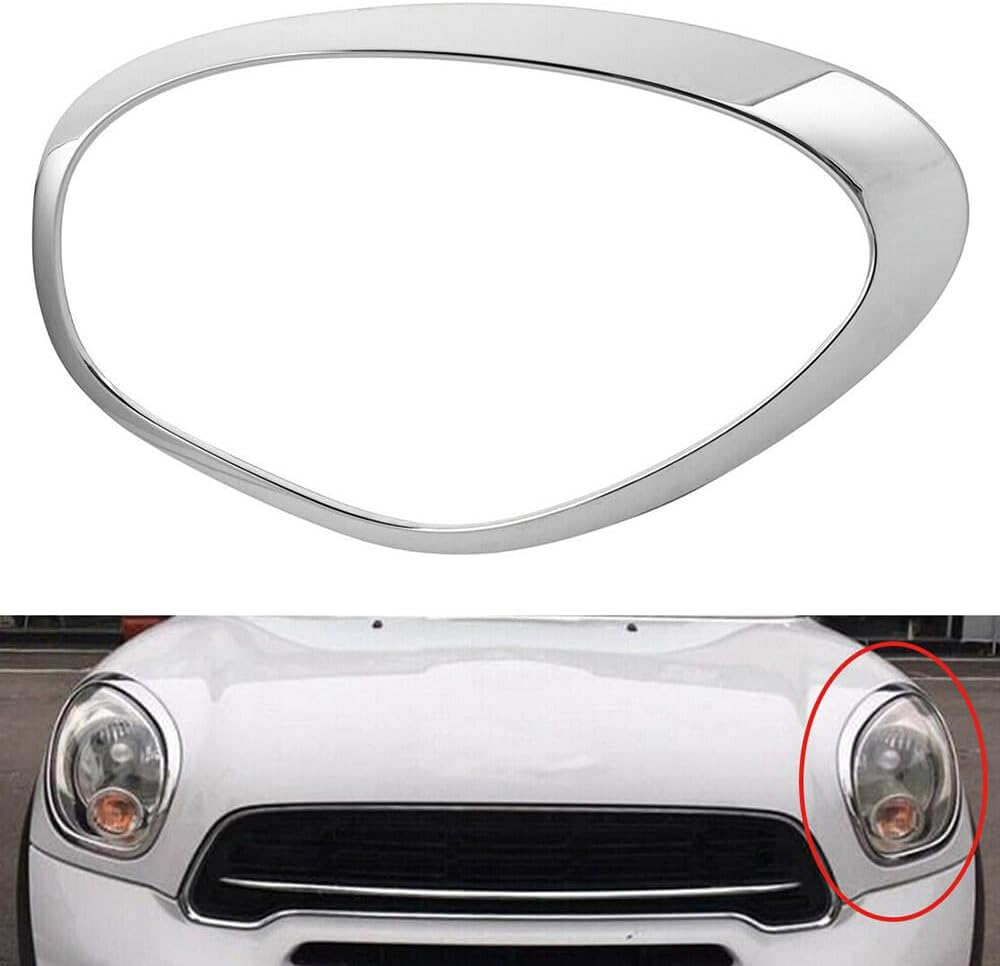 ya 7 8.24 baidi Left Headlights Ornamental Ring Chrome for 2011-2016 for Mini Cooper Countryfor MAN R60 R61