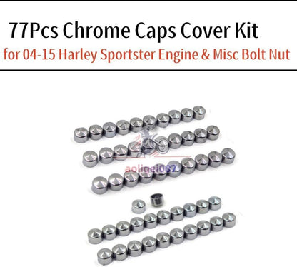 ya 23 10.7 baidi 77-piece cap covers for 2004-2015 for Harley-Davidson sports engines and MISC BOLT NUT-