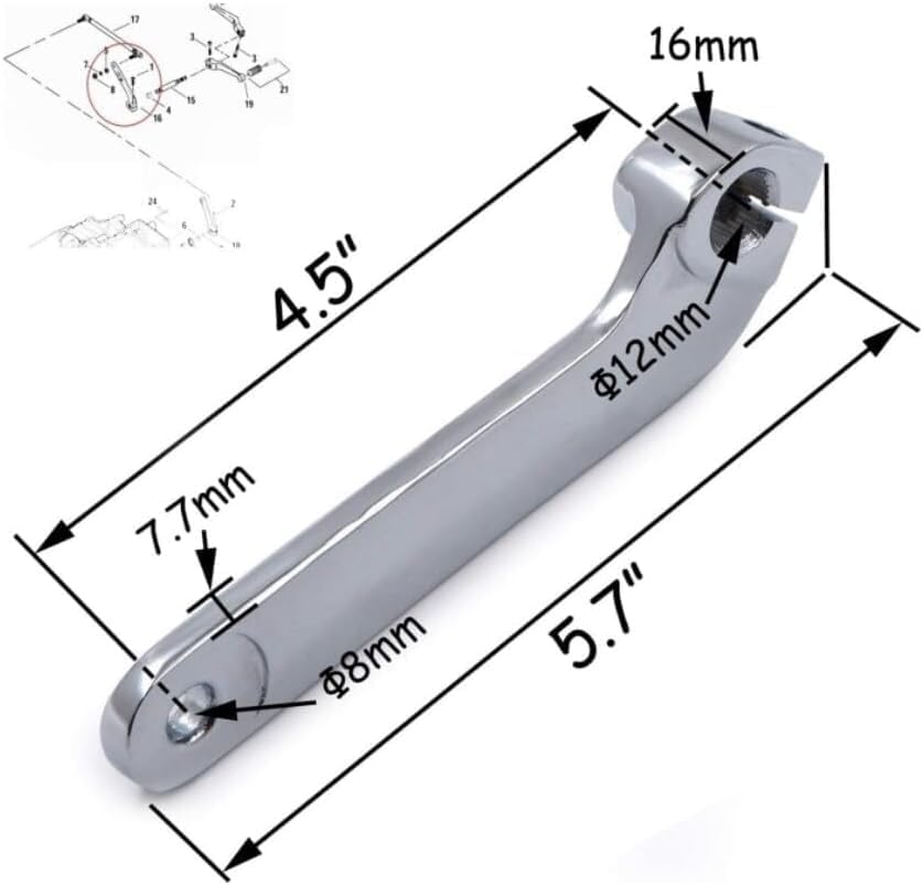 ya 28 10.13 zhengce Motorcycle Internal Shift Lever Suitable for Harley Road Electra Glide Chr