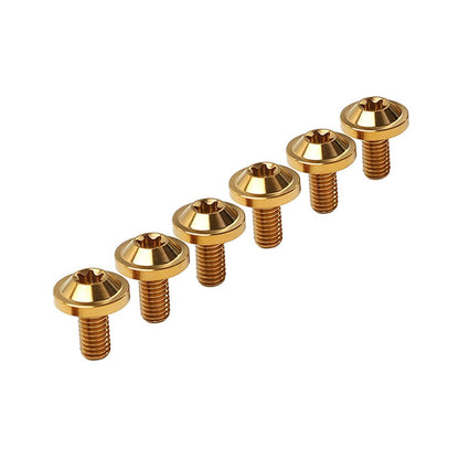 ya 6 8.14 6pc Alloy Bolts Truss Torx Head Screws M6x20mm for Bike Motorcycle Gold