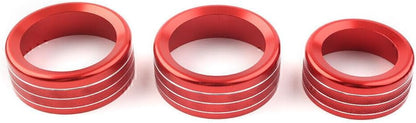ya 5 8.10 3X Red Console AC Switch knob Ring Trim Fit for Alfa Romeo Giulia Stelvio 2017-2020