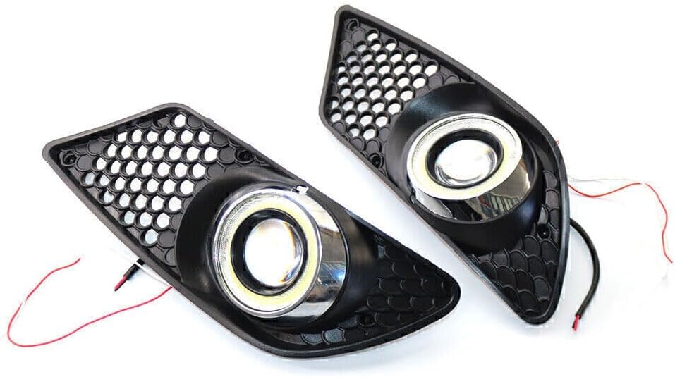 ya 10 9.16 zhengce Front Bumper Fog Light Grill Trim w/Light Fit for Mercedes-Benz C CLASS W20
