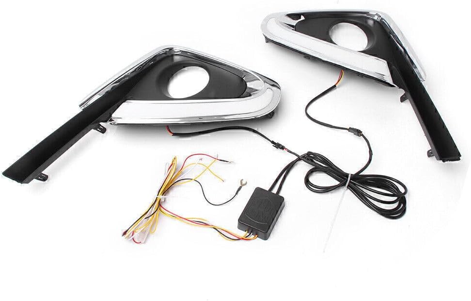 ya 13 9.15 baidi 2pcs LED daytime running fog lights cut off signal fit for Toyota Fortuner