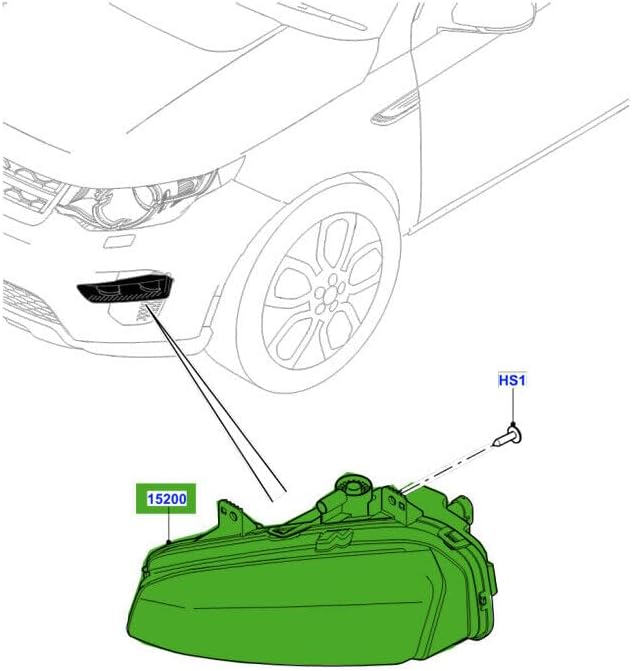 ya 10 9.16 zhengce Left fog lamp assembly LH for 2015-2019 for Land Rover Discovery Sport