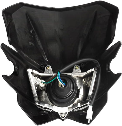 ya 4 8.14 Motorcycle Bike Headlight For Harley Street Fighter Spyder Black Universal