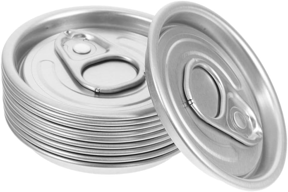 ya 14 9.20 baidi 10 Pcs Aluminum Easy-pull Cover Wide Mouth Jar Lid Lids Canning Regular-1