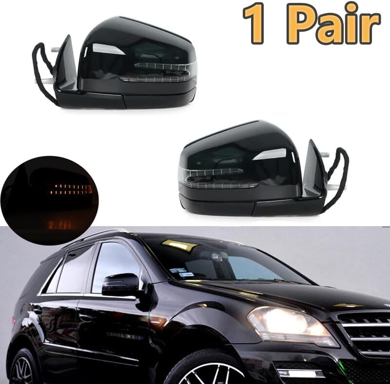 ya 11 9.14 baidi1 Pair Rear View Side Mirror Assembly for Mercedes-Benz W164 X164 ML GL 2005-11