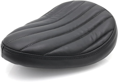 ya 4 8.8.2 Black Tuk & Roll PU Leather Contoured Solo for Seat for Harley Chopper Bobber Custom