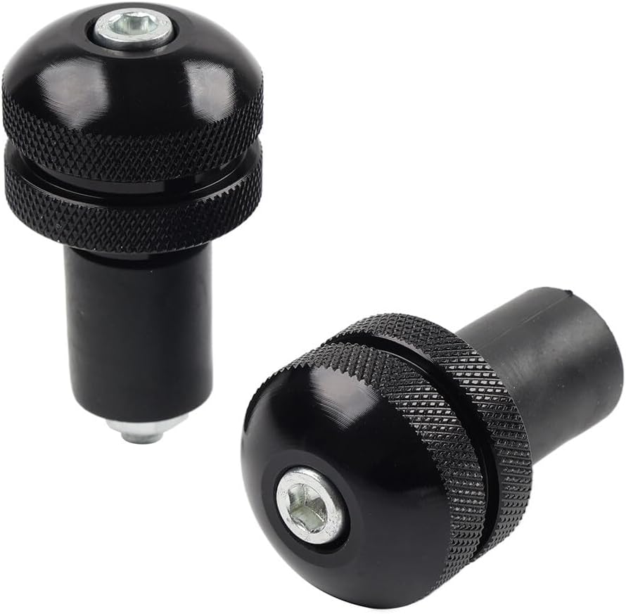 ya 11 9.14 baidiUniversal 7/8 Motorcycle Handlebar Grips Bar End Cap Plug Slider Black