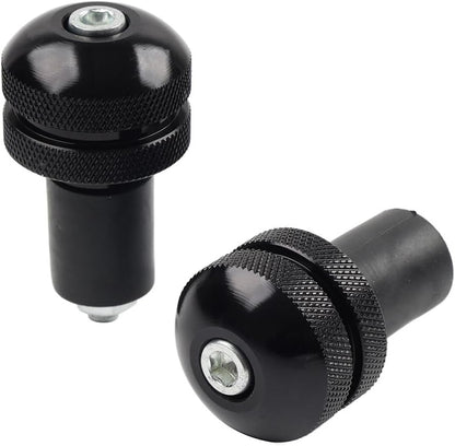 ya 11 9.14 baidiUniversal 7/8 Motorcycle Handlebar Grips Bar End Cap Plug Slider Black