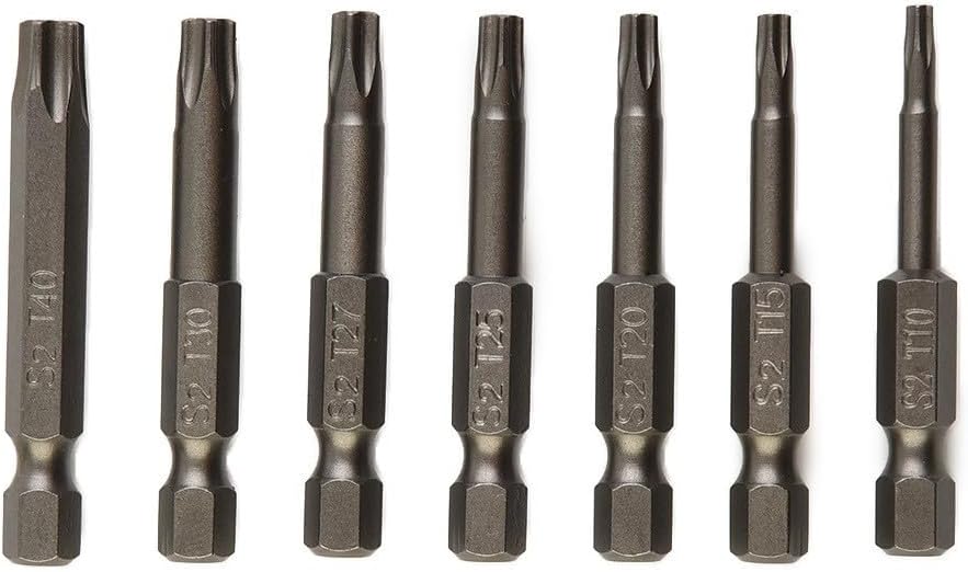 ya 26 10.21 baidi 7 Pcs/Set Screwdriver Bit Hollow Bits Magnetic/T15/T20/T25/T27/T30/T40