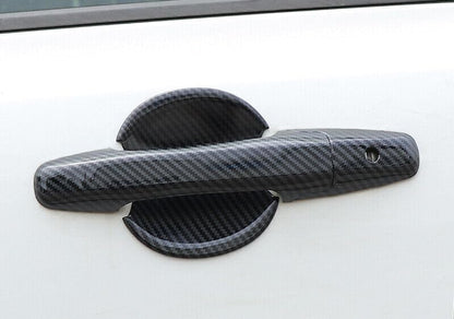 ya 2 8.15 Suitable for Honda Civic 8th 2006-2011 Carbon Fiber Side Door Handle + Bowl Cover Decoration 1 Set 