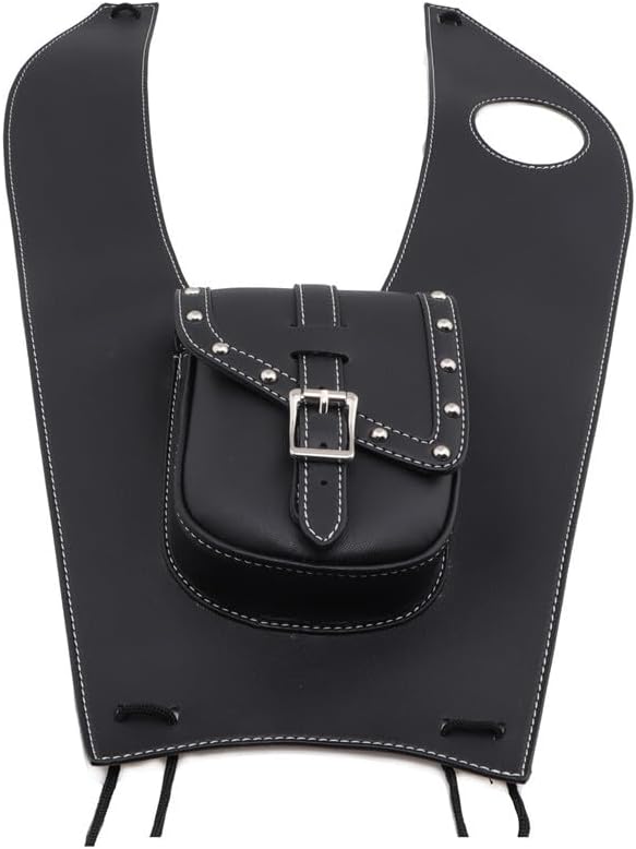 ya 9 10.24 Black PU Leather Tank Cap Panel Cover Bag for Kawasaki Vulcan VN500 800 900 1500