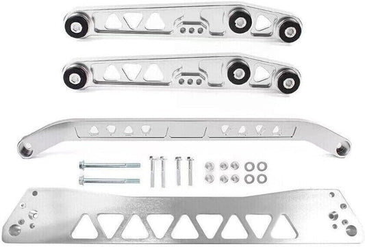 ya 4 8.10 Rear Lower Control Arm+ Subf for Ram e Brace + Tie Bar for Honda for Civic EG 92-95 Silver