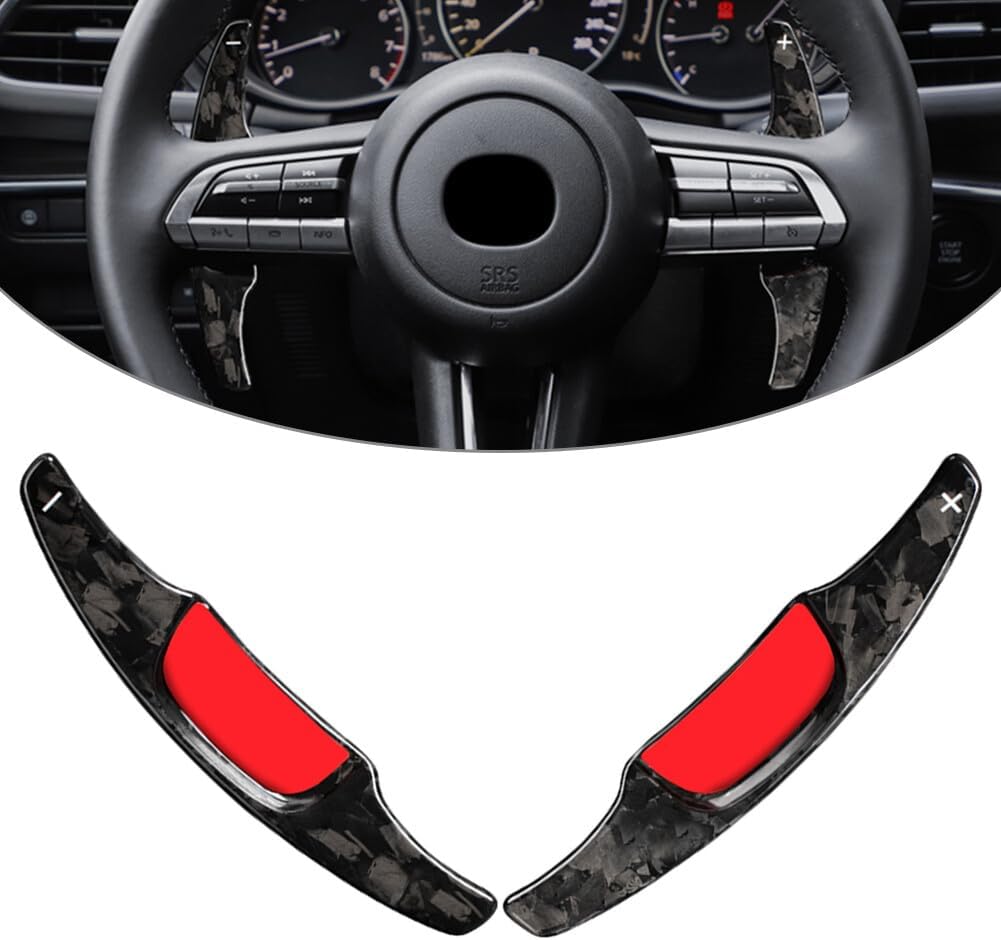 ya 5 8.24 baidi Carbon Fiber Steering Wheel Paddle Shifter Extension Fit for Mazda 3 2020-2021 Pair