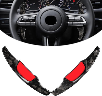 ya 5 8.24 baidi Carbon Fiber Steering Wheel Paddle Shifter Extension Fit for Mazda 3 2020-2021 Pair