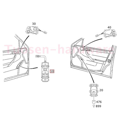 ya 8 8.24 baidi Left Power Master Door Window Switch for Benz CLK240 CLK280 CLK350 CLK200K