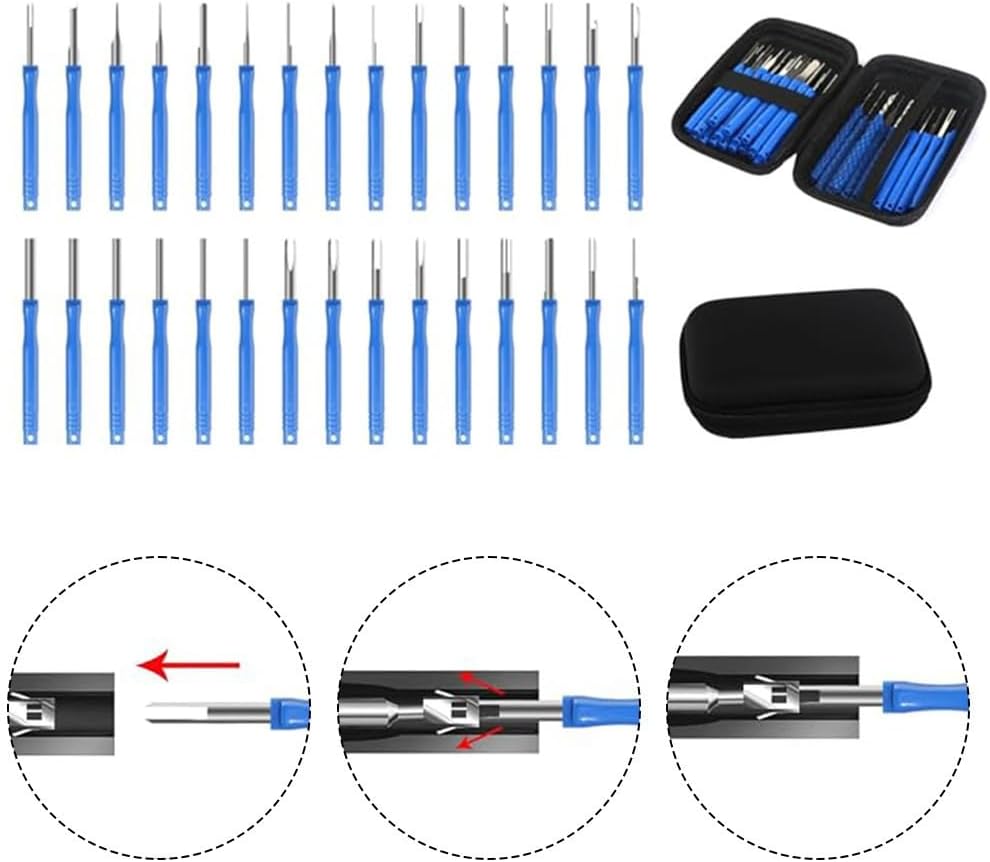 ya 13 9.15 baidi 30Pcs Terminal Removal Tool Kit For Electrical Connector Pin Extraction