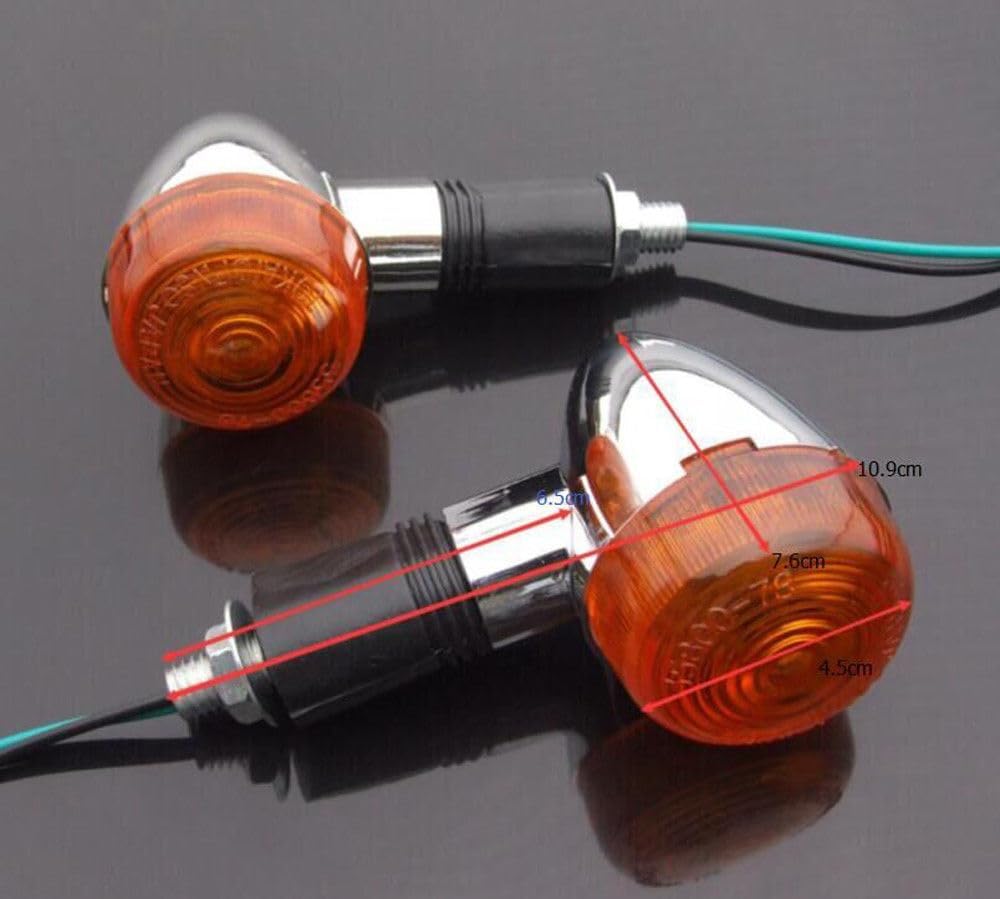 ya 11 9.14 zhengce Motorcycle Amber Round Turn Signal Flashing Lights for Cafe Racer Custom Ch