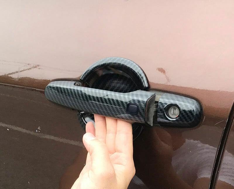 ya 2 8.15 for Toyota RAV4 2006-2012 Carbon Fiber Outside Door Handle F for Ram e Trim 10X