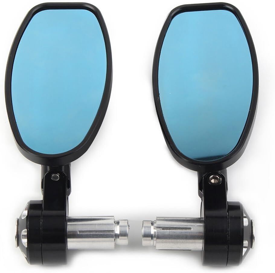ya 2 8.15 22MM 25MM Universal Handle Bar End Rearview Mirrors Motorcycle Black