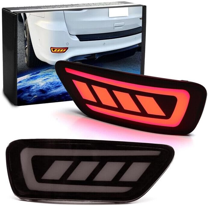 ya 2 8.15 2 pieces suitable for Jeep WK2 Grand Cherokee blackout smoke LED rear bumper reflector lights