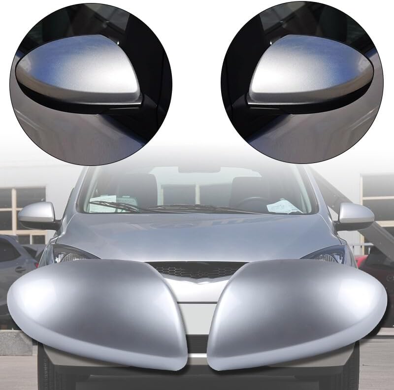 ya 11 9.14 baidiFront Left+Right Side Rearview Mirror Cover Cap No Signal for Mazda 3 2010-2013