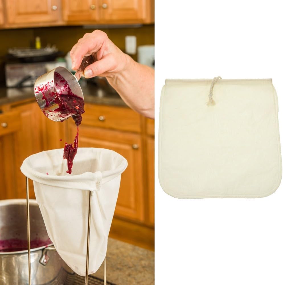 ya 14 9.20 baidi Nut Milk Strainer Bag Wine Filter Bag Cotton Fabric Strainer Bag Re ble-1