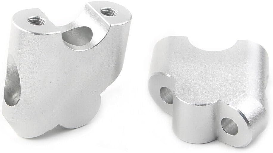 ya 4 8.8.2 HandleBar Clamp Riser Fit for Suzuki V-STROM DL 650XT 2015-2022 DL 1000 02-17 Silver
