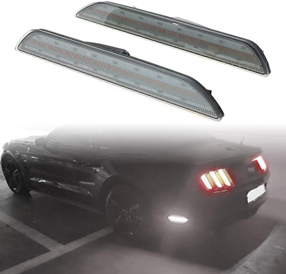 ya 3 8.24 baidi LED rear side marker lights for 2215-22 for Ford Mustang black housing white light 